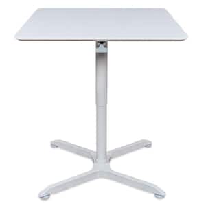 32 in. Pneumatic Height Adjustable Square Cafe Table