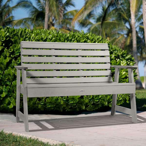 Highwood Riverside 4 ft. 2-Person Cove Gray Recycled Plastic Garden Bench