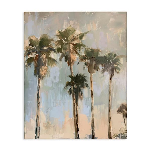 Stupell Industries Painterly Palm Trees by Petal Prints Design Unframed Nature Graphic Art Print 30 in. x 24 in.
