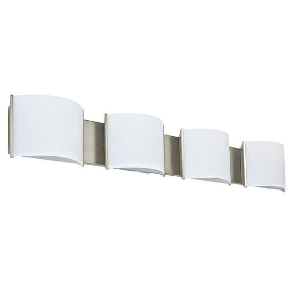 Access 50185-BS/OPL Tabo 2 Light Brushed Steel Wall Sconce Wall Light in  19.5 inch