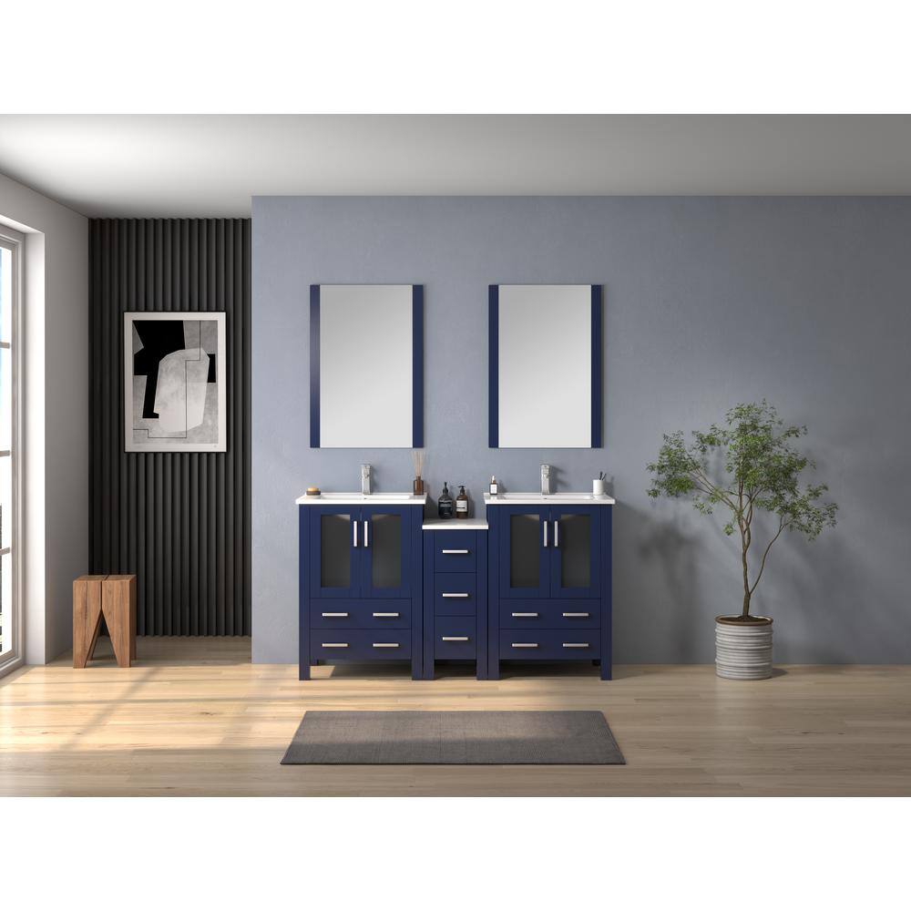Lexora Volez 60 in. W x 18 in. D x 34 in. H Double Sink Bath Vanity in