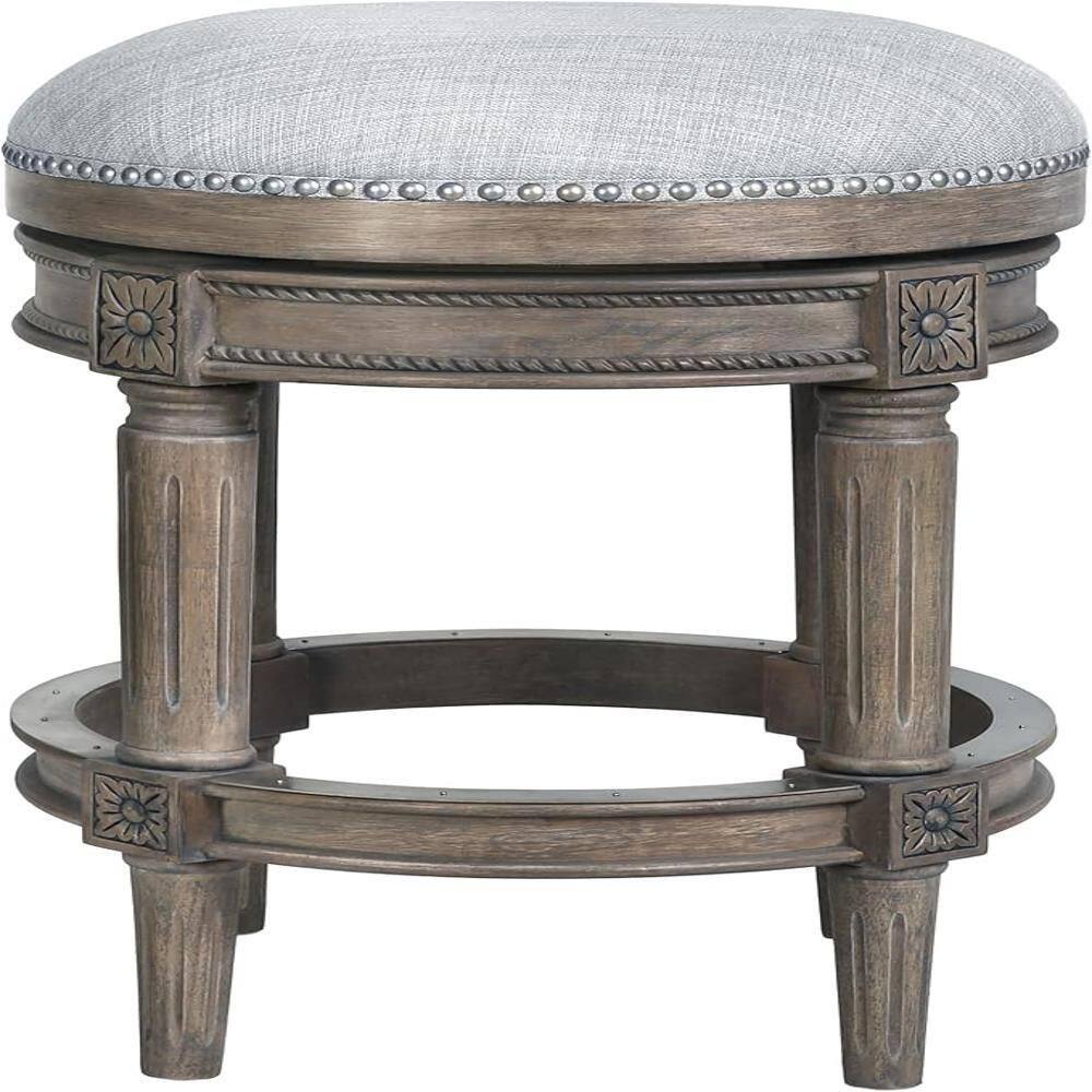 Chapman 26" Gray Wood Backless Swivel Bar Stool