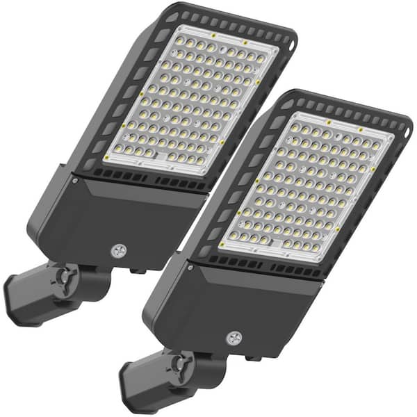 1500-Watt Equivalent Integrated LED Bronze Slip Fitter LED Parking Lot Light 5000K LED Area Light, 39000 Lumens, 2-Pack