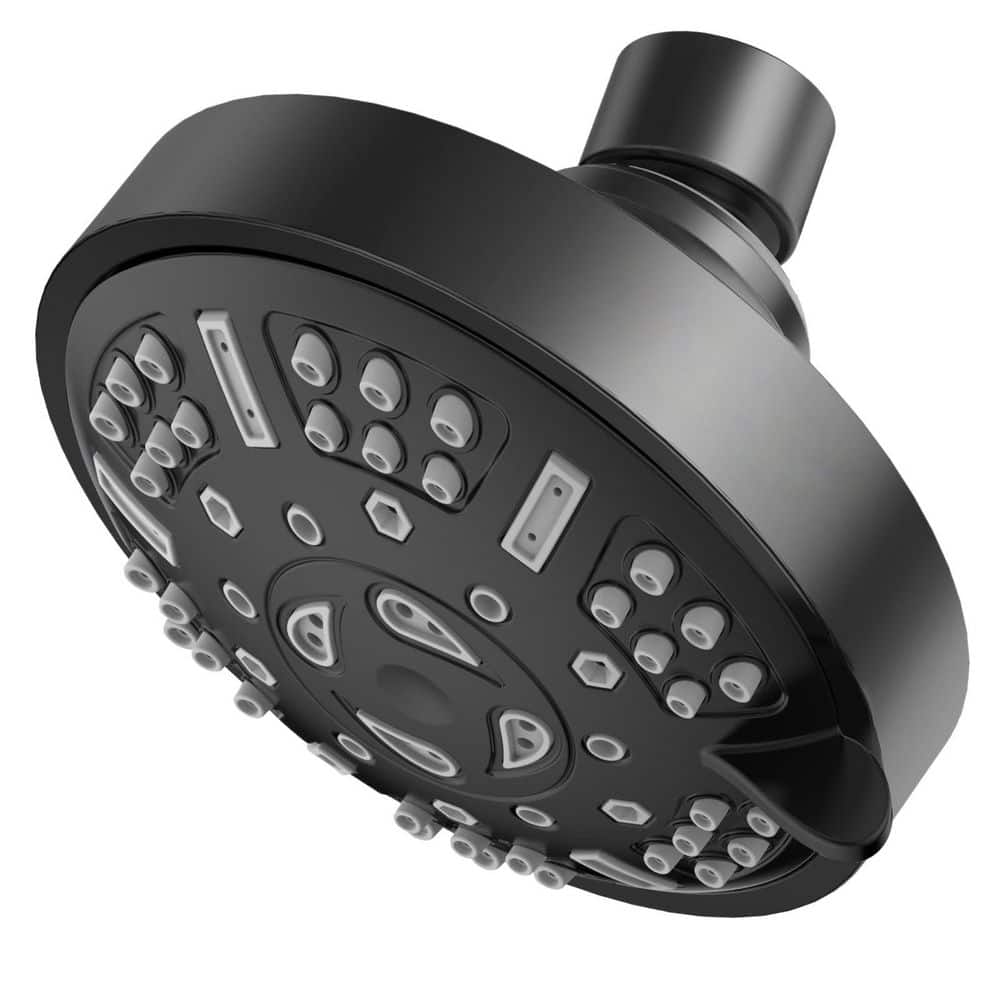1-Piece 9 Settings High Pressure Shower Head in Matte Black, Multi-Functional Rainfall Showerhead for Low Water Flow price history on PriceWatchPro