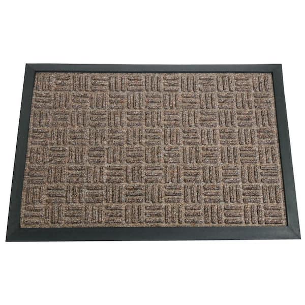 Wellington Carpet Doormat Brown 24 in. x 36 in. Rubber Carpet Mat
