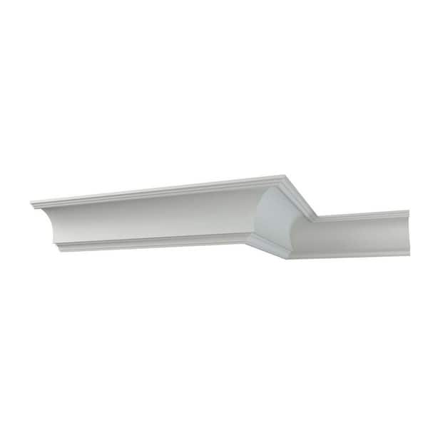 Ekena Millwork Aria 10.625 in. D x 11 in. W x 12 in. L Polyurethane Crown Moulding Sample