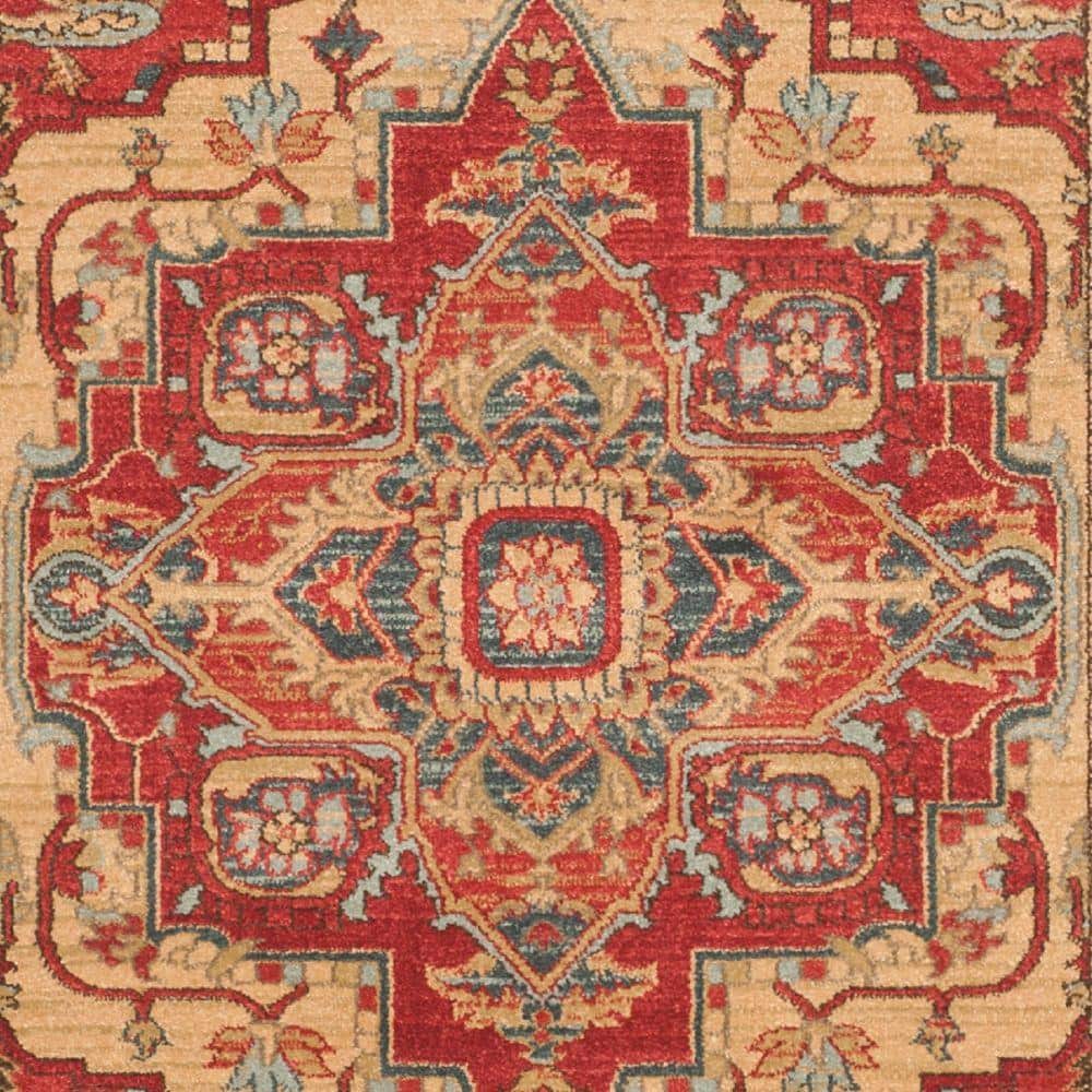Safavieh Mahal Red and Natural Synthetic Area Rug