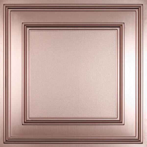 Ceilume Cambridge Faux Copper Evaluation Sample, Not suitable for installation - 2 ft. x 2 ft. Lay-in or Glue-up Ceiling Panel