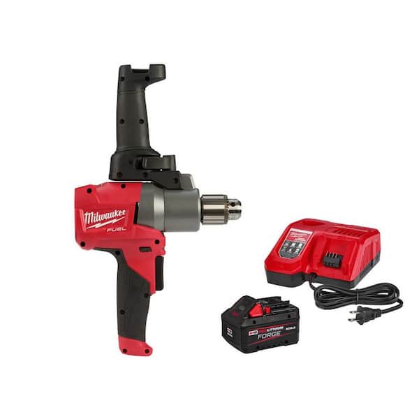 M18 FUEL 18V Lith-Ion Brushless Cordless 1/2 in. Mud Mixer w/ FORGE 8. 0Ah Battery & Charger