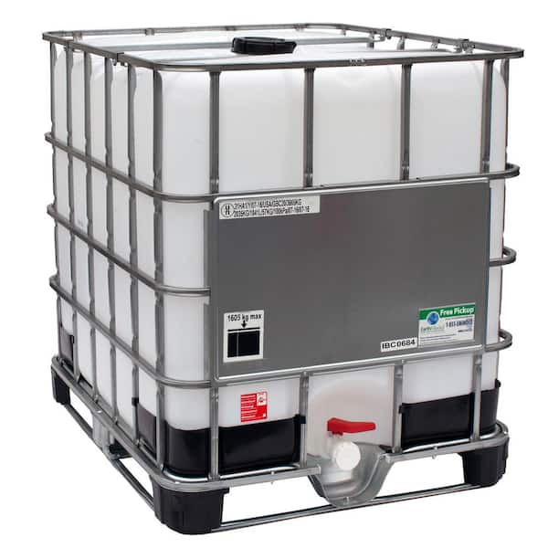 Unbranded 330 Gal. Transportable Storage Tank (IBC) with Cage and Integrated Pallet