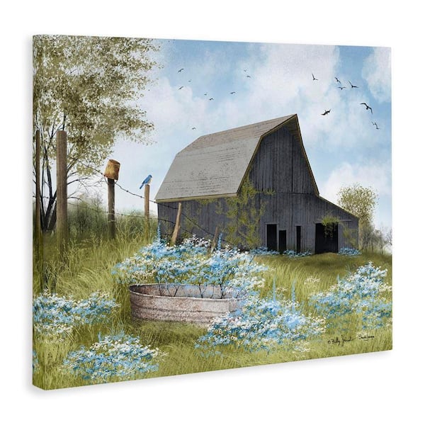 Stupell Industries Blue Floral Country Garden by Billy Jacobs