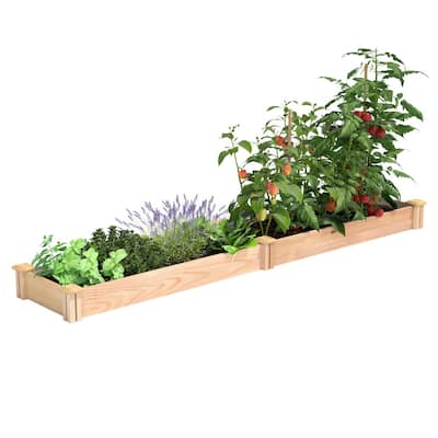 Greenes Fence 2 ft. x 8 ft. x 7 in. Original Cedar Raised Garden Bed ...