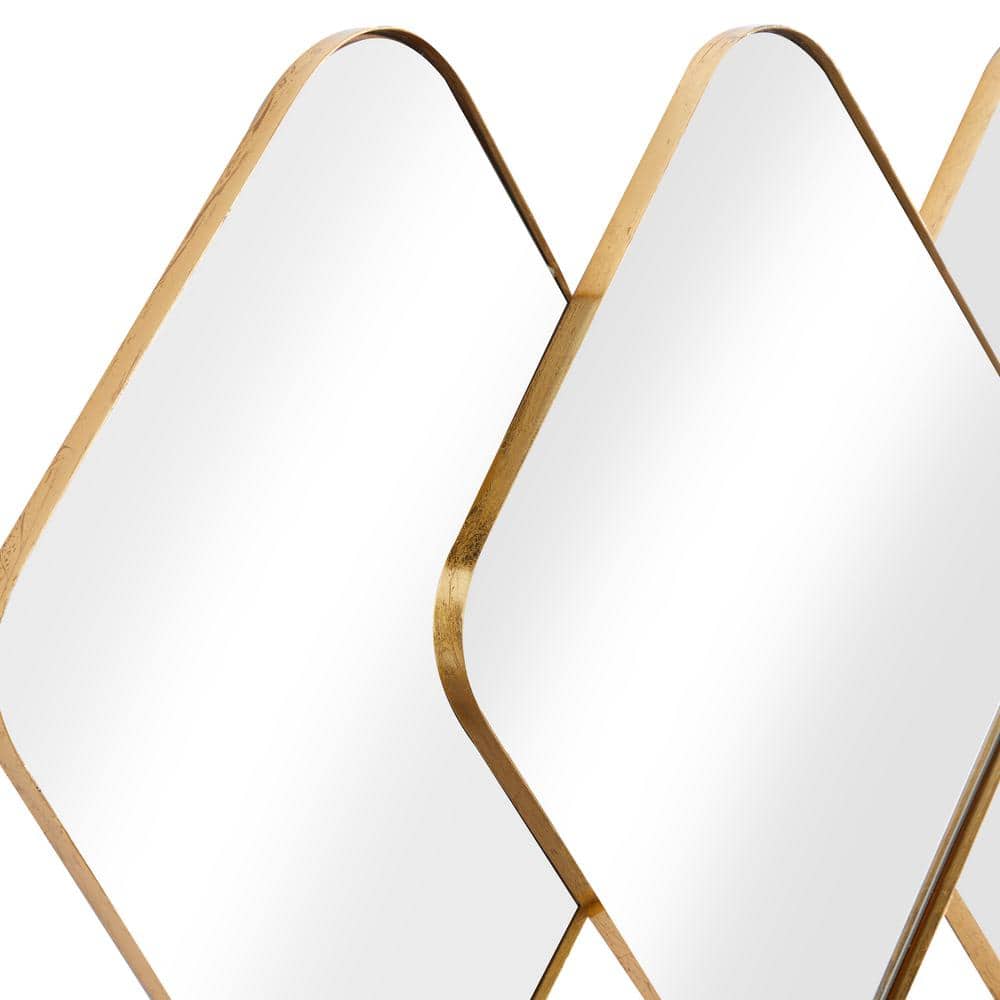 Full Length Oval Gold Wood Decorative Mirror