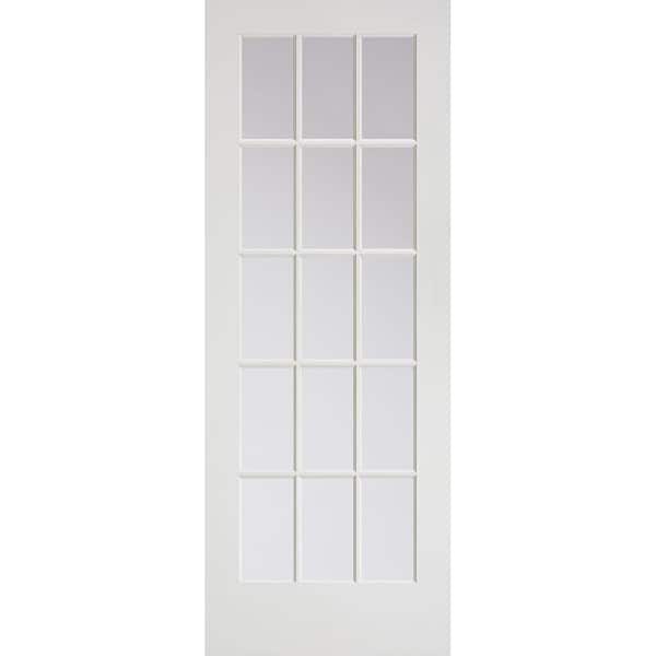 Masonite 30 in. x 80 in. Primed 15 Lite Solid Core Pine Interior Door Slab