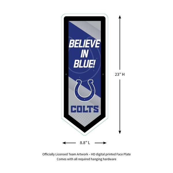 Evergreen Indianapolis Colts Round 23 in. Plug-in LED Lighted Sign  8LED3813RD - The Home Depot