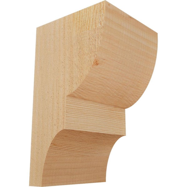 Ekena Millwork 6 in. x 6 in. x 10 in. Douglas Fir Ridgewood Rough Sawn Corbel
