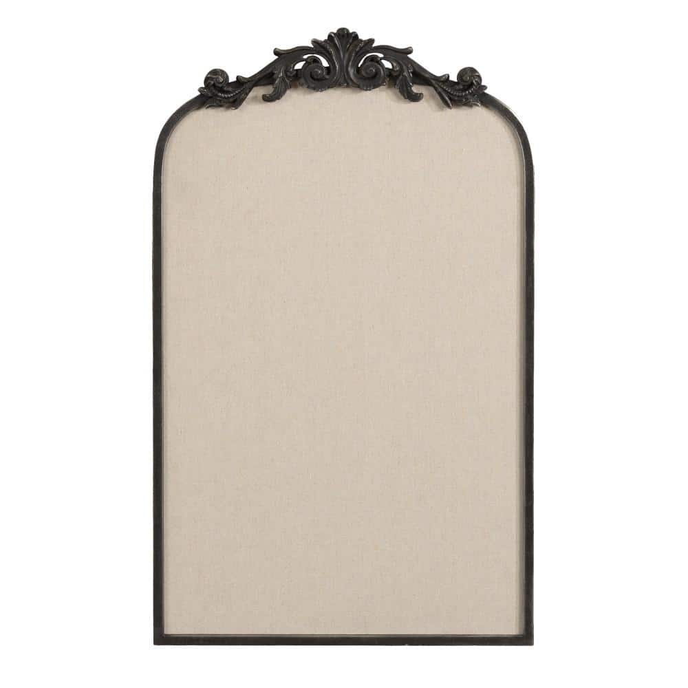 Arendahl Black Ornate Framed Arch Pinboard with Linen Surface