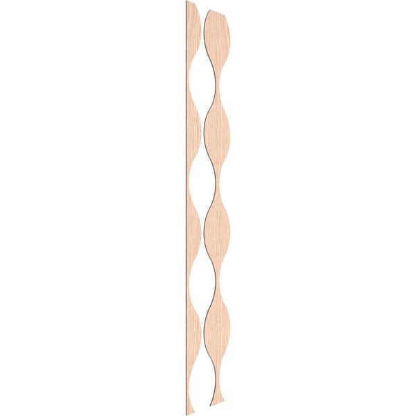 Ekena Millwork Ozark 94 in. H x 0.25 in. W Slatwall Panels in Red Oak 9-Pack
