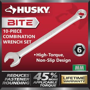 BITE Metric Combination Wrench Set (10-Piece)