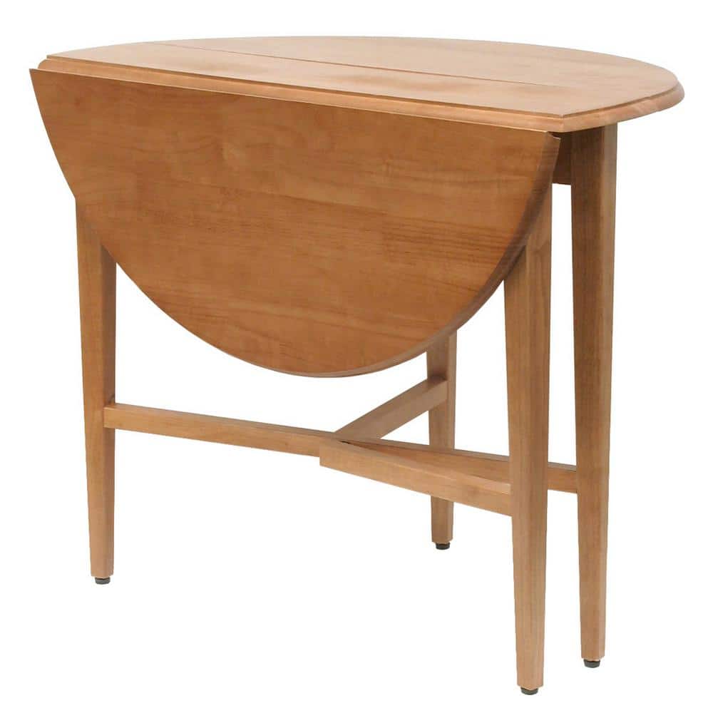 Winsome Transitional 42" Light Oak Round Extendable Dining Table