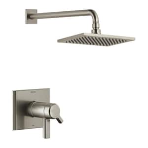 Pivotal TempAssure 1-Handle Wall-Mount Shower Trim Kit in Lumicoat Stainless (Valve Not Included)
