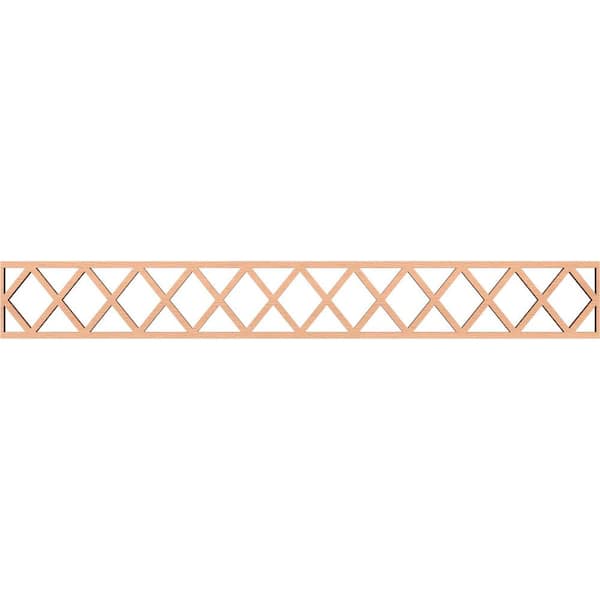 Ekena Millwork Wolford Fretwork 0.375 in. D x 46.5 in. W x 6 in. L Alder Wood Panel Moulding