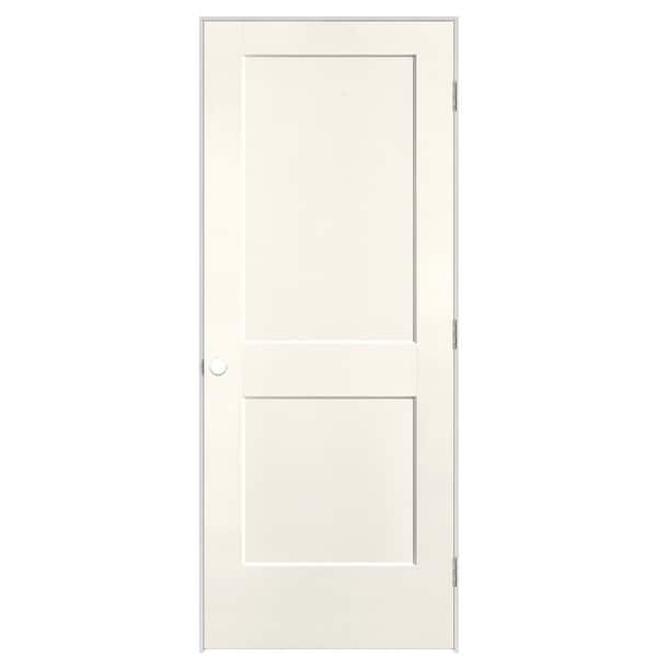 Masonite 32 in. x 80 in. 2-Panel Logan Left-Hand Solid Core Ivory Keys Molded Composite Single Prehung Interior Door