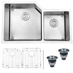 Ruvati Undermount Stainless Steel 35 in. 16-Gauge Triple Bowl Kitchen ...