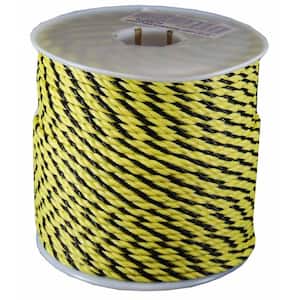 1/4 in. x 600 ft. Twisted Polypro Rope in Yellow and Black