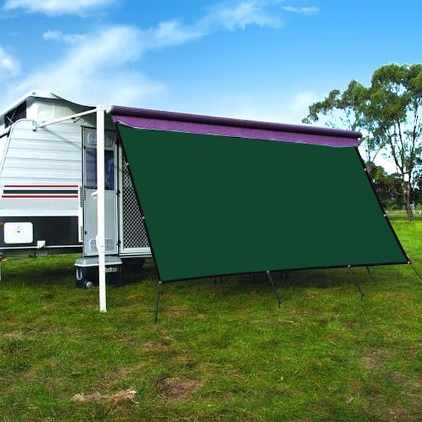 DCP RV Awning Shade with 90% Privacy Screen Free Kit  8' x 20' Hot New Black 