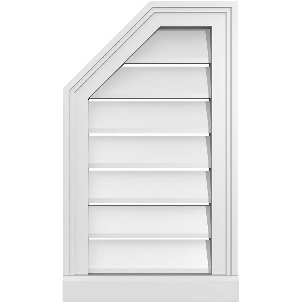14 in. x 24 in. Octagonal Surface Mount PVC Gable Vent: Functional with Brickmould Sill Frame price history on PriceWatchPro