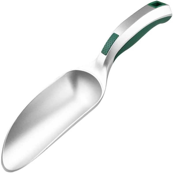 13.19 x 3.35 Inch Large Radian Blade Potting Soil Scoop with Ergonomic Aluminum Handle Bent-Proof Gardening Shovel