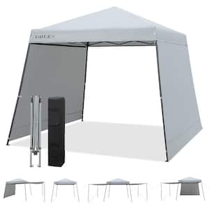 Patio 10 ft. x 10 ft. Instant Pop-up Canopy Folding Tent with Sidewalls and Awnings Outdoor