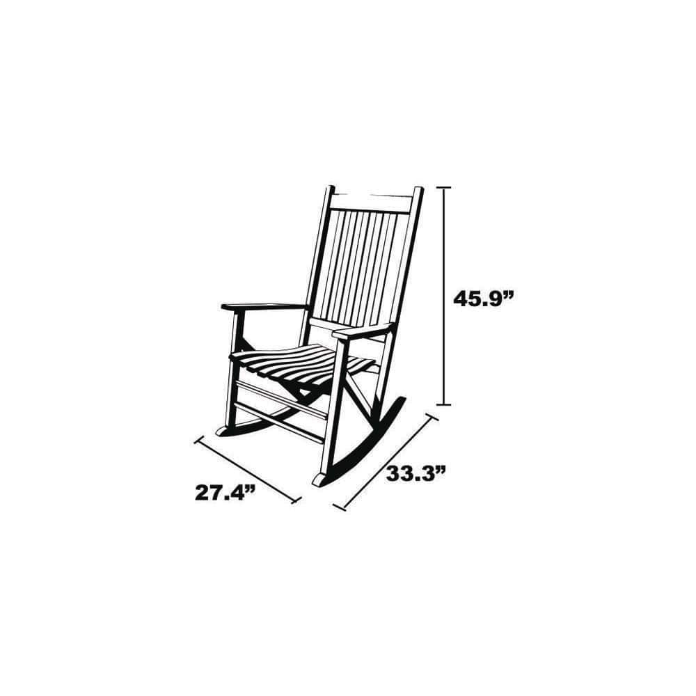 Heartland Brown Wooden Outdoor Rocking Chair with Arms