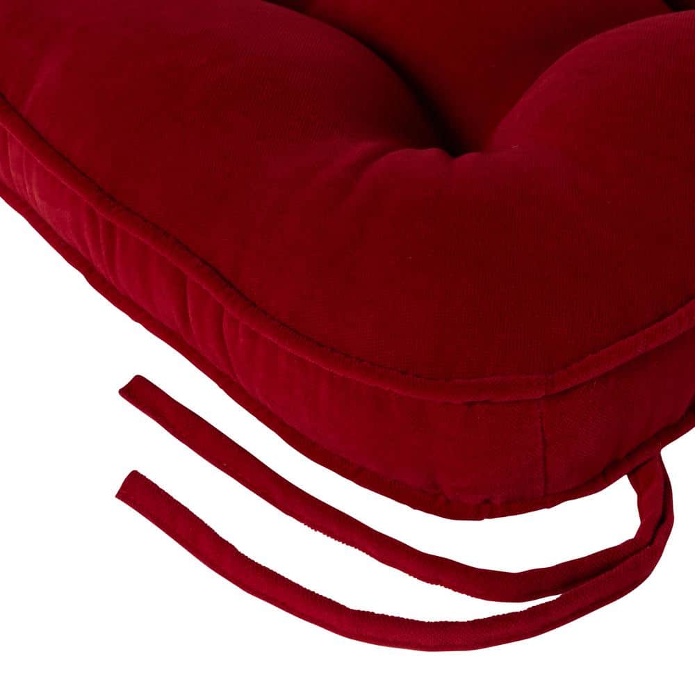 Scarlet Red 2-Piece Rocking Chair Cushion Set