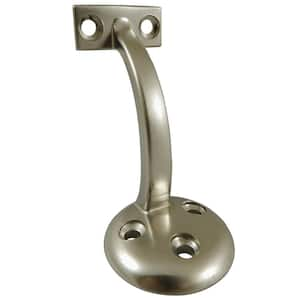 3-1/8 in. (80 mm) Satin Nickel General-Duty Zamak Handrail Bracket for Flat Bottom Handrail