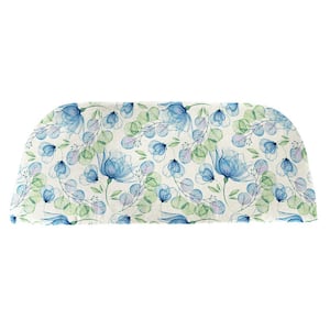 41.75 in. L x 18.75 in. W x 3 in. T Contoured Outdoor Bench Cushion in Enchanted Garden