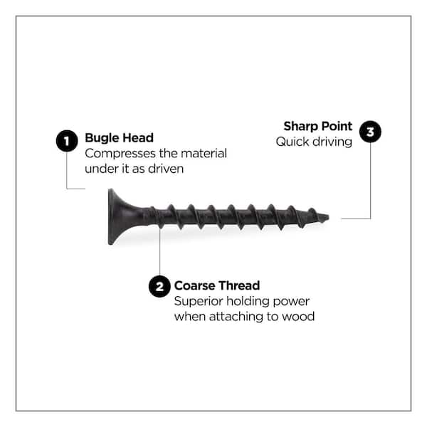 #6 1-1/4 in. ProFit Phillips Bugle-Head Coarse Thread Drywall Screws (8000-Pack)