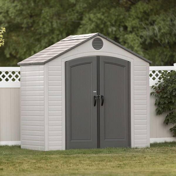 Lifetime 8 ft. x 5 ft. Resin Storage Shed 6418 - The Home Depot