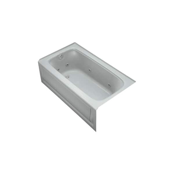 KOHLER Bancroft 5 ft. Whirlpool Tub in Ice Grey-DISCONTINUED