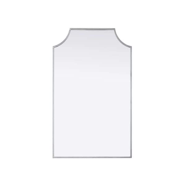 Silver 22 in. W x 36 in. H Rectangle Wall Mirror