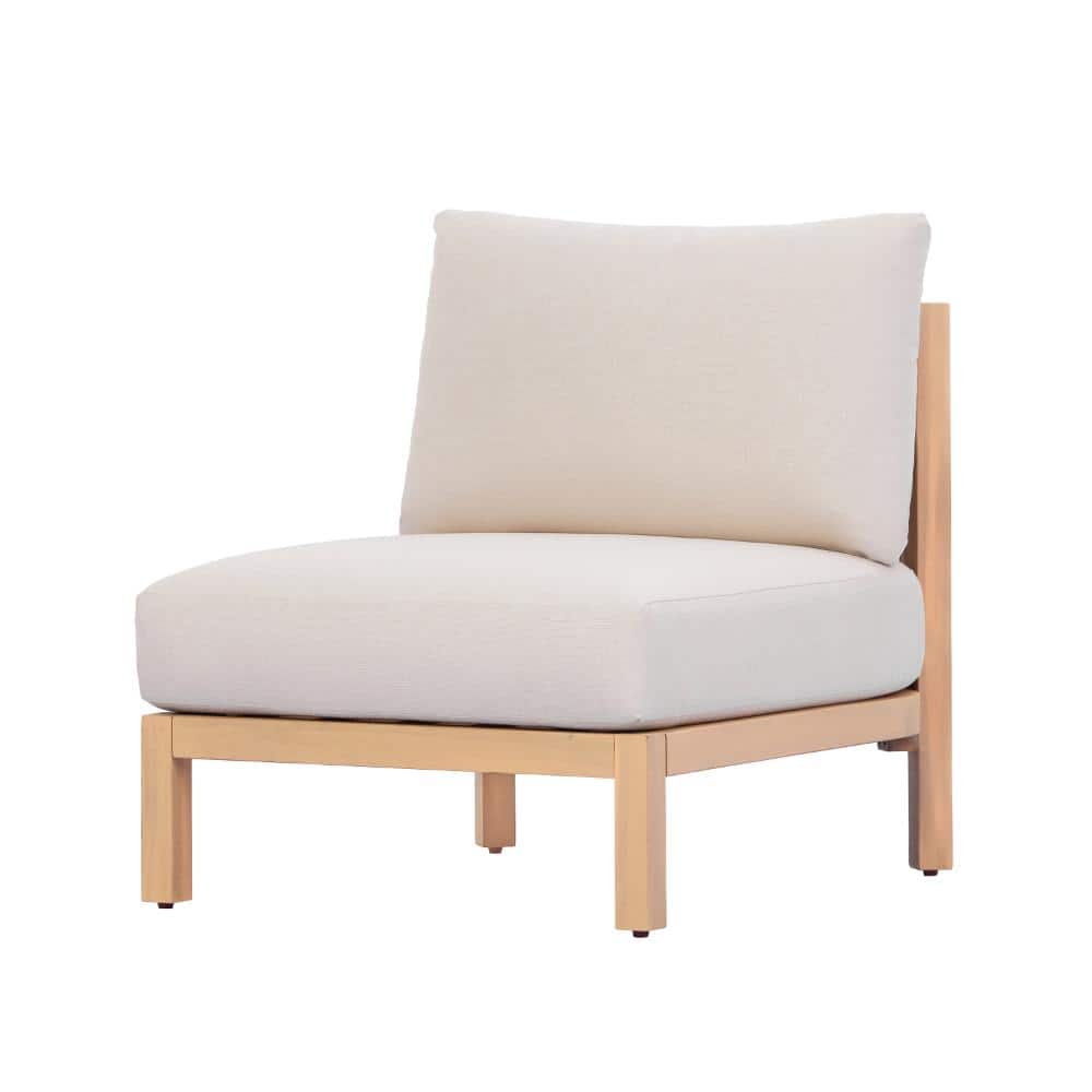 Acacia wood and Rope-woven outdoor Lounge chair deep seat design with soft Beige cushion Light Teak price history on PriceWatchPro