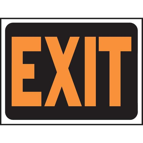 Hy Ko 9 In X 12 In Plastic Exit Sign 3003 The Home Depot 2287