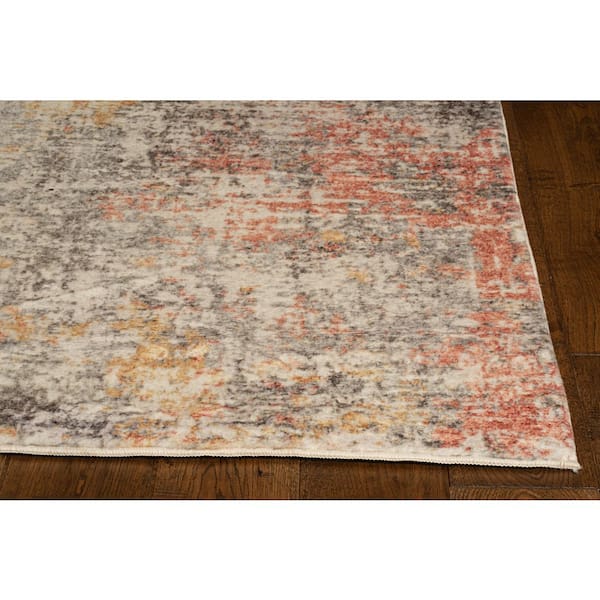 Maeva Ivory/Spice Gradient Vintage 2 ft. x 7 ft. Runner Rug