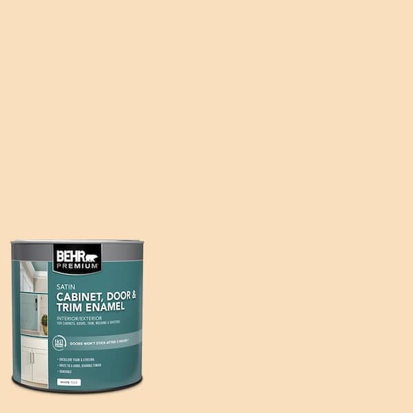 BEHR PREMIUM 1 qt. #M240-2 Pinch of Pearl Satin Enamel Interior/Exterior Cabinet, Door & Trim Paint