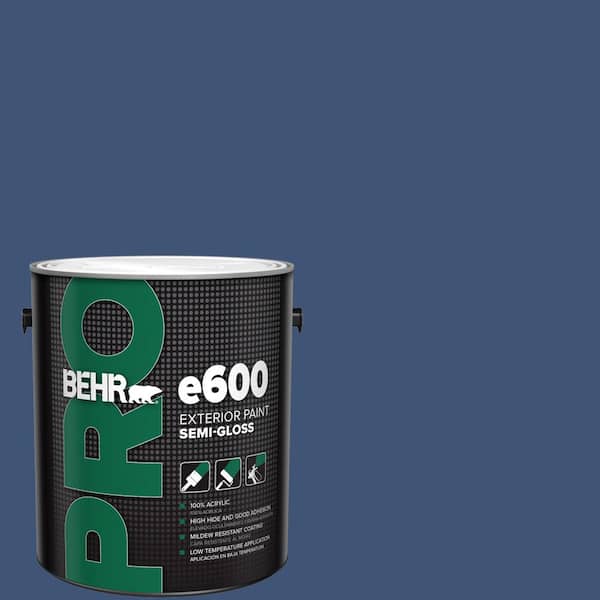 BEHR PRO 1 gal. #600D-7 Daring Indigo Semi-Gloss Exterior Paint