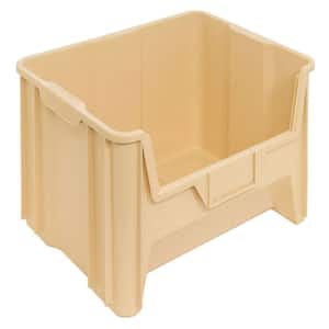 Heavy-Duty Giant Stack 16-Gal. Storage Tote in Ivory (3-Pack)
