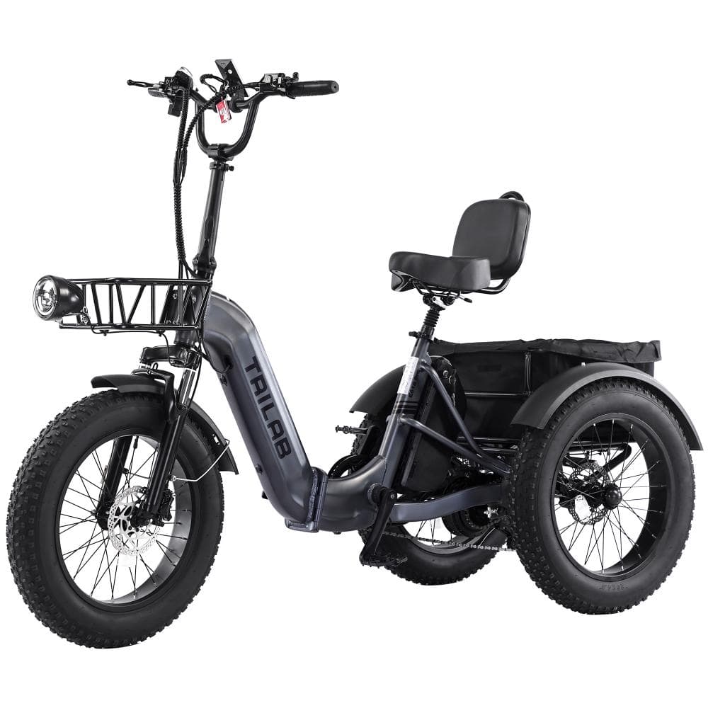 Gray 500W48V Folding Electric Trike with Push-Button Reverse, Large Basket price history on PriceWatchPro