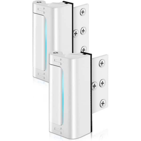 2-Pack 3-Inch Metal Home Security Door Locks, Withstands 800 lbs Impact for Inward Swing Doors