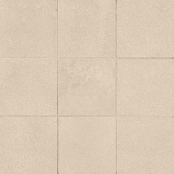 Wave Sand 4 in. x 4 in. Geometric Honed Porcelain Mosaic Tile (5.0 sq. ft. /Case)